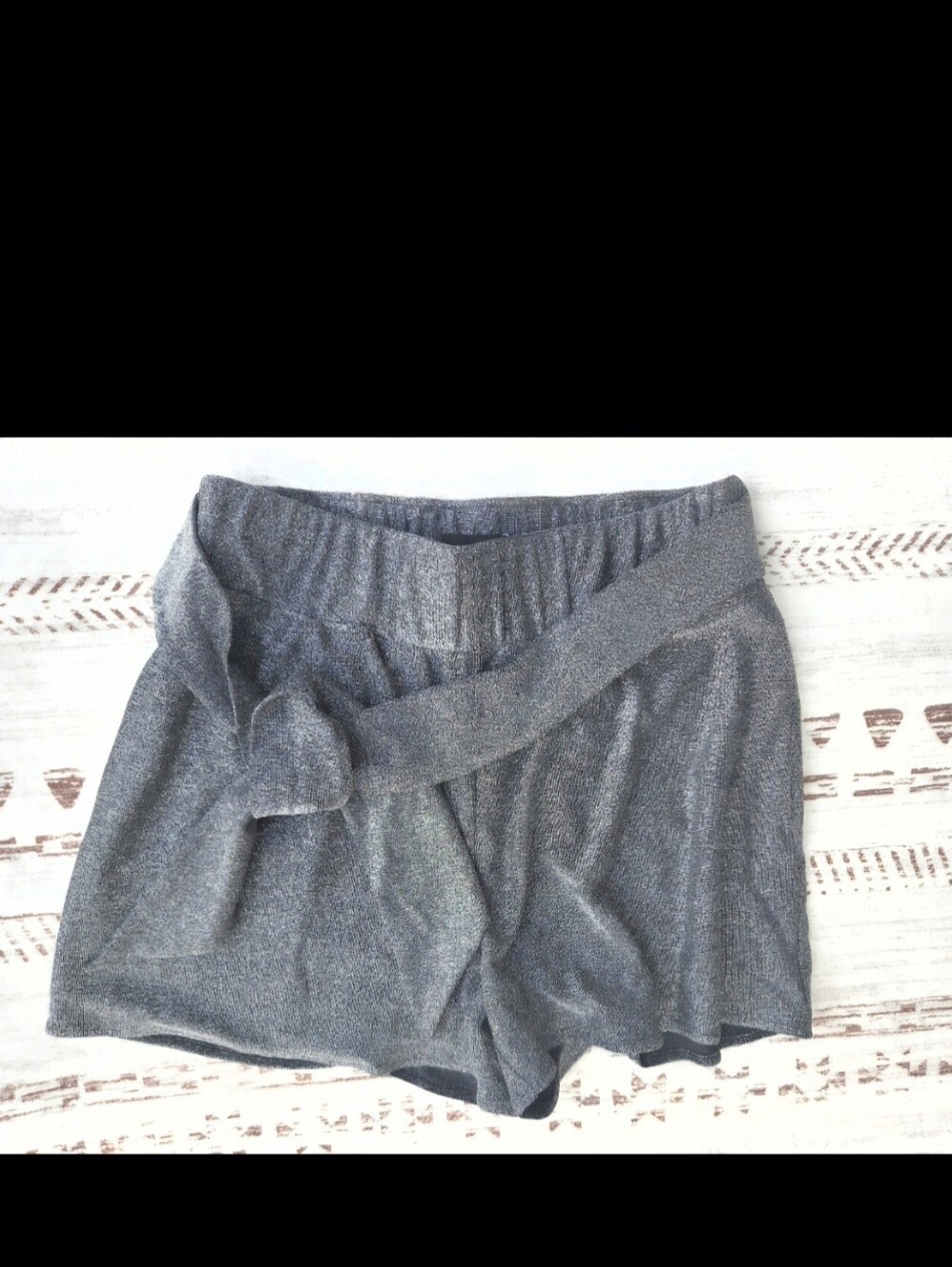 Express - Sparkle Black Tie Waist Shorts - Small - NWT